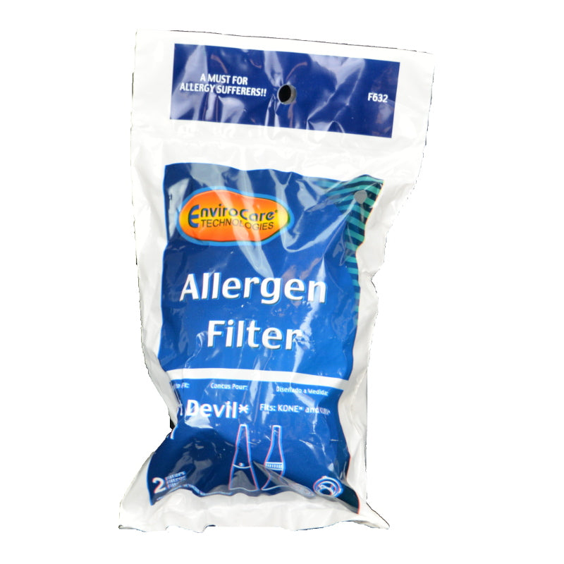 Royal, Dirt Devil F17 Filter, Allergen Kone M0212/M0213 Handvac 2pk, Part F632
