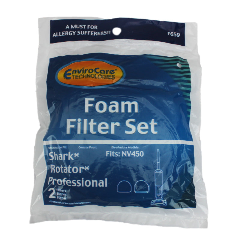 Shark Rotator Professional Nv450 Xff450 Filter,Foam & Felt,2Pk Part F659