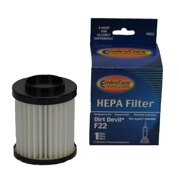 Dirt Devil Type F22 HEPA Vacuum Filter Replaces part 1LV1110000 Part F953