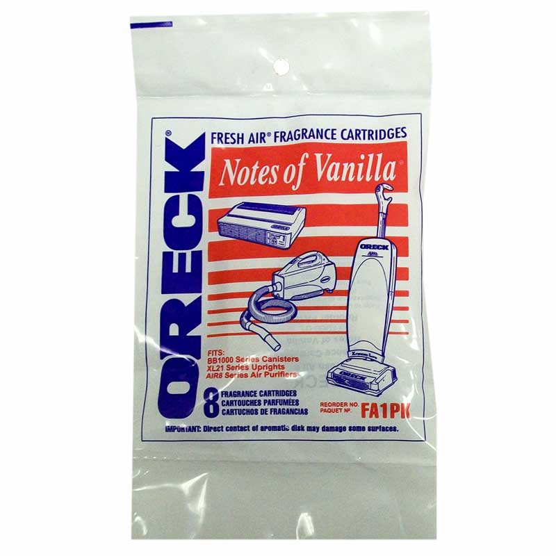 Filtro de aroma de vainilla Oreck XL21, paquete de 8, pieza FA1PK