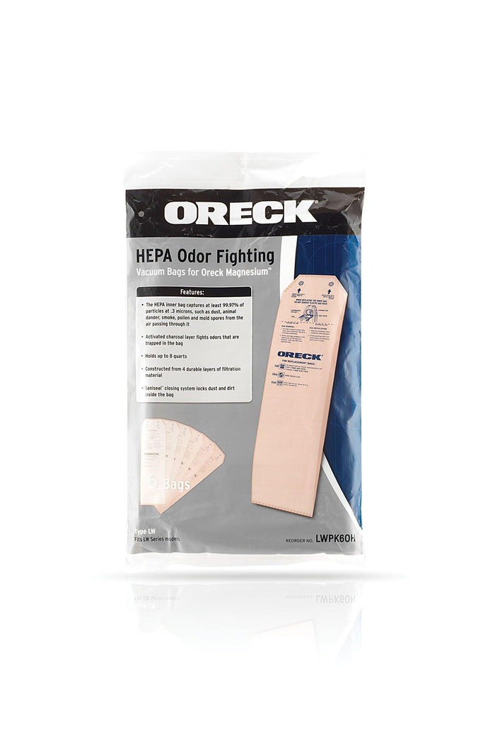 Oreck Paper Bags, Magnesium HEPA Odor Fighting Part LWPK60H Red Vacuums