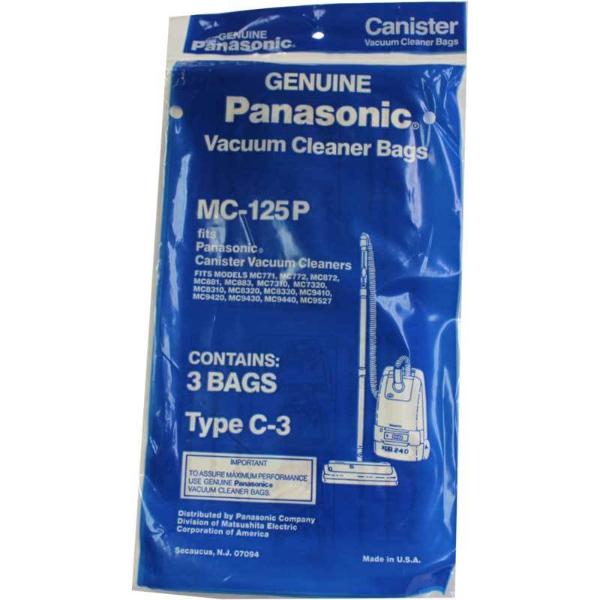 Panasonic Vacuum Bags 3pk Part MC125P