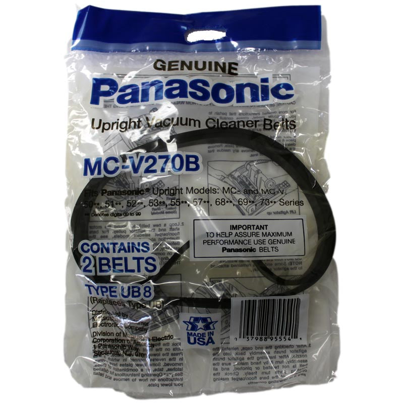 Panasonic Vacuum Belts 2pk Part MC270BV