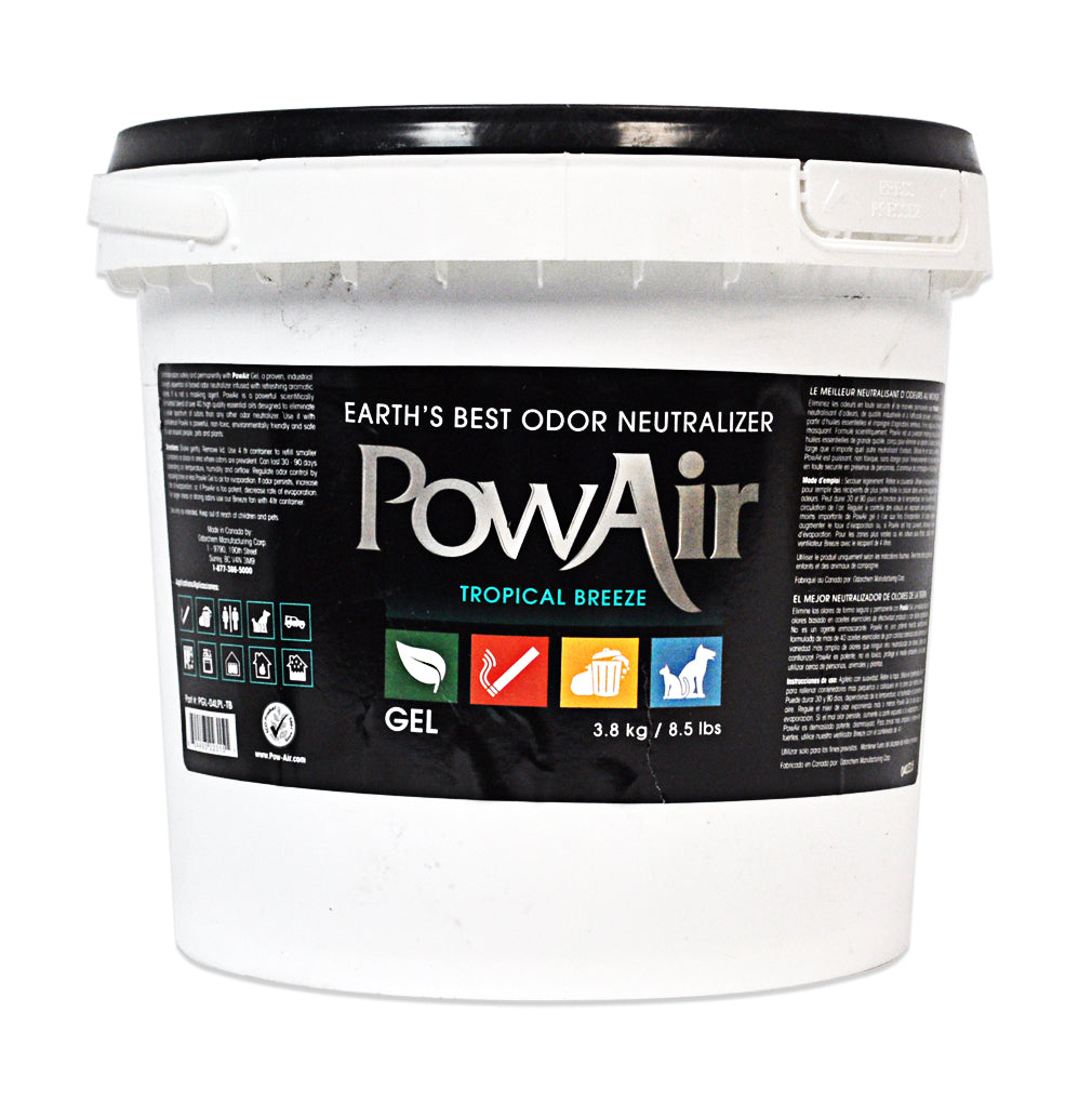 PowAir Odor Neutralizer Tropical Breeze Gel 1 Gallon, Part PGL-04LPL-TB