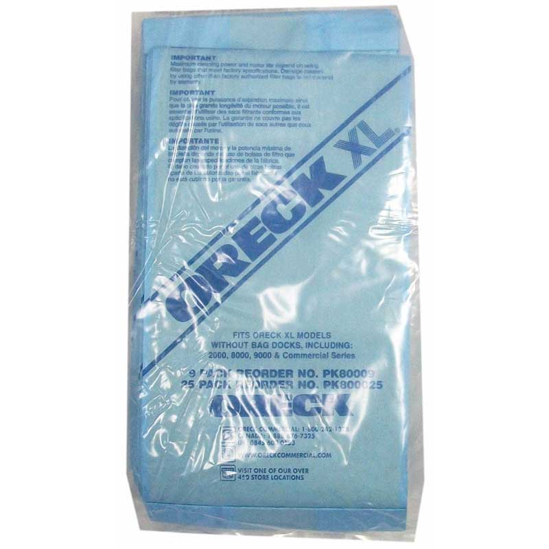 Oreck Vacuum Paper Bags, Oreck Old Style 25 Pk Part 8000-25, PK800025, O-800025