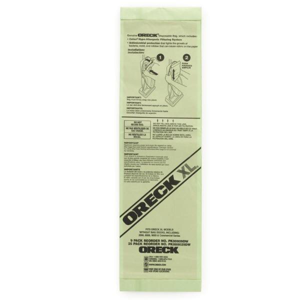 Oreck Paper Bag, Old Style W/O Bag Docking 9 Pk - Thumbnail 2