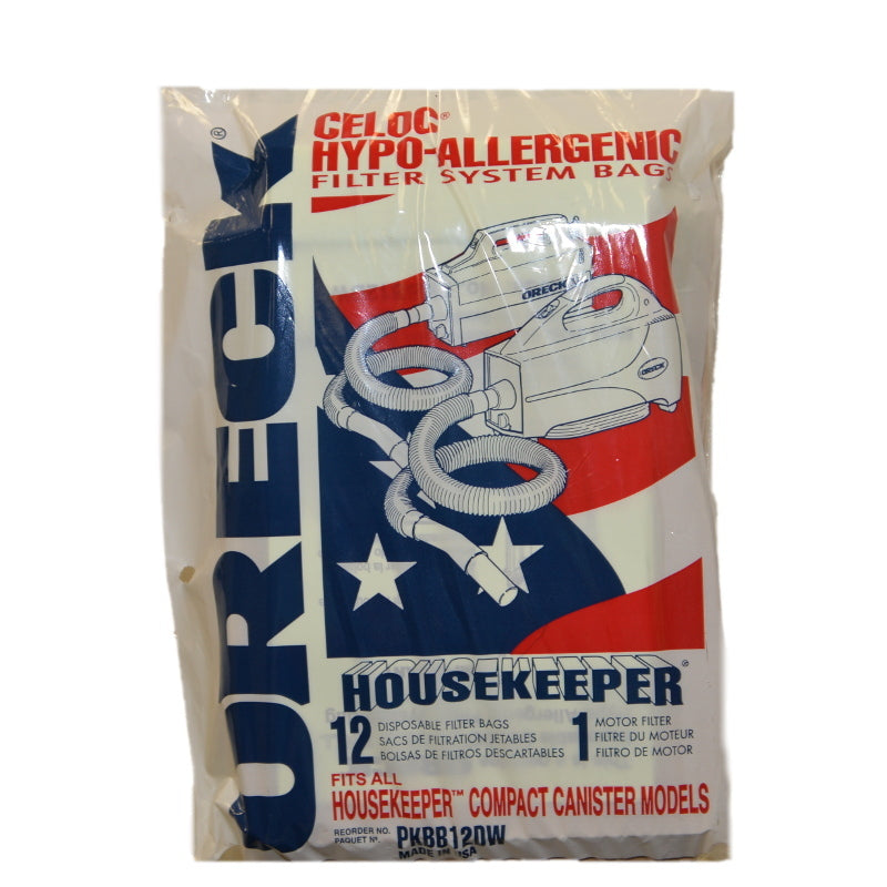 Bolsas para aspiradora Oreck tipo BB, paquete de 12, pieza PKBB12DW