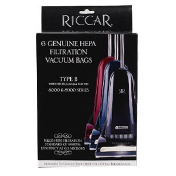 Riccar Type B 8000 and 8900 Series HEPA Media Bags Part RBH-6