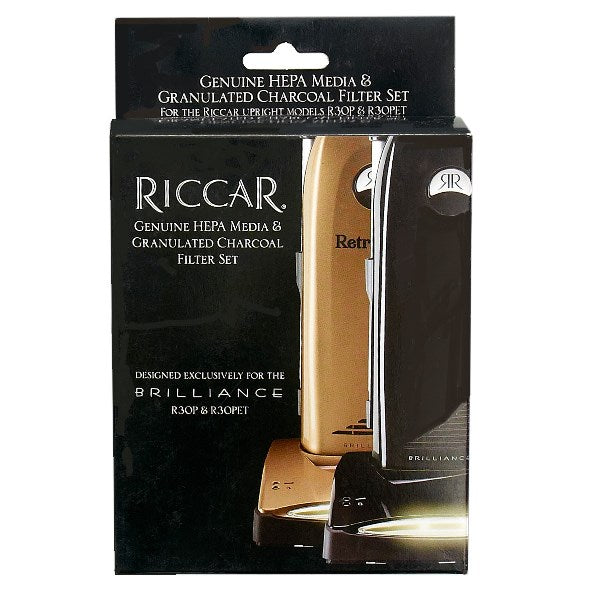 Juego de filtros de carbón granulado y medios HEPA Riccar Brilliance para R30P, R30PET, pieza RF30P