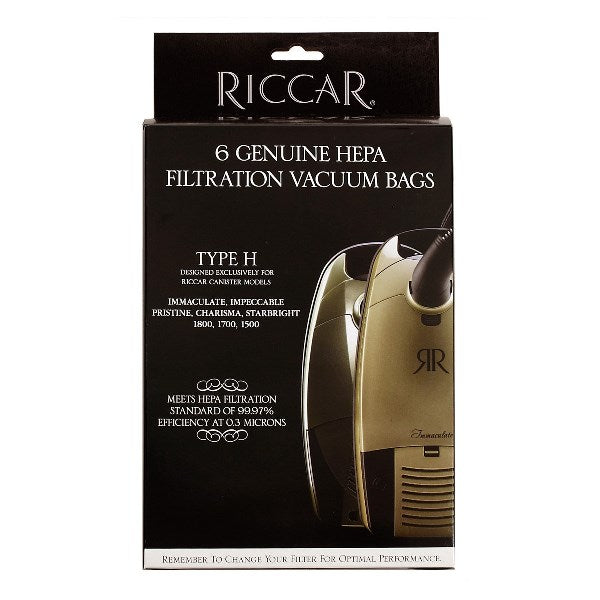 Riccar Type H Canister HEPA Media Bags Part RHH-6
