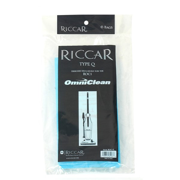 Riccar OmniClean ROC1 Paper Bags, 6 Pack Part ROC-6