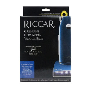 Bolsas para medios HEPA Riccar Radiance serie R40, paquete de 6, pieza RPHC-6