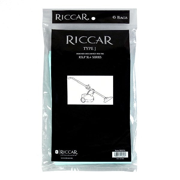 Riccar SupraLite Plus Canister Vacuum Paper Bags, 6 Pk Part RSLP-6, SPLUS6