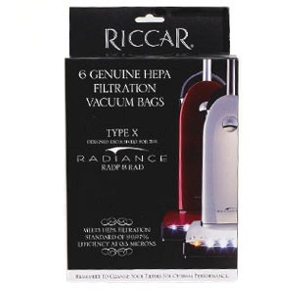 Riccar Radiance Type X HEPA Media Vacuum Bags Part RXH-6